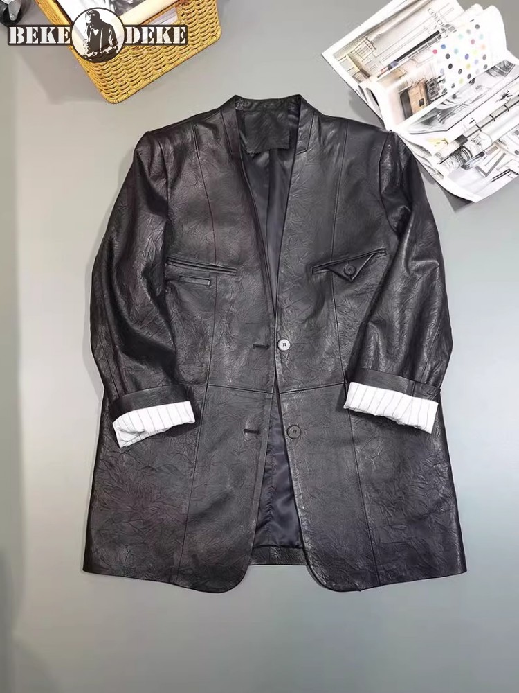 Leather Work Jacket Women'S - Винтажный офисный женский осенний рабочий приталенный