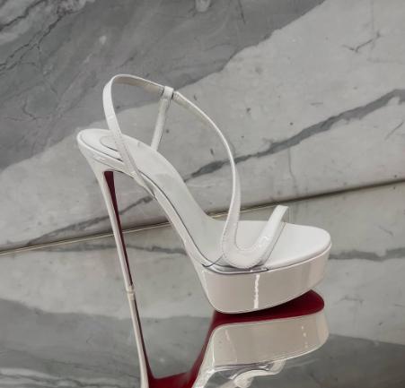 Leather Work Heels - Металлические кожаные босоножки на платформе и