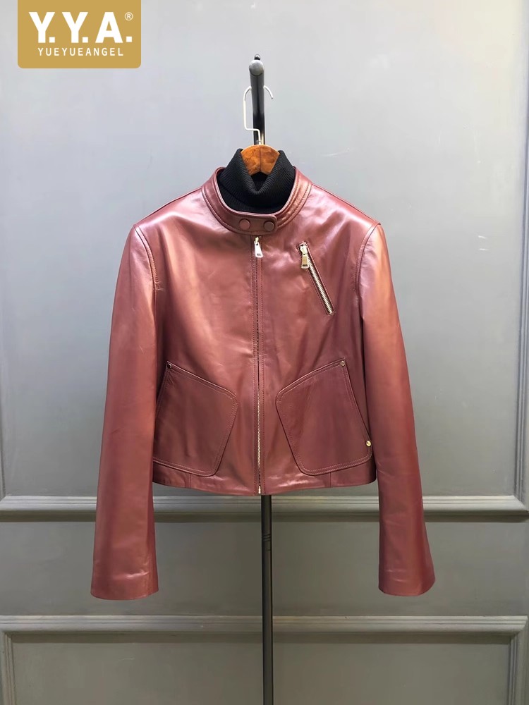 Leather Work Jacket Women'S - Женская демисезонная куртка-новинка в стиле ретро,