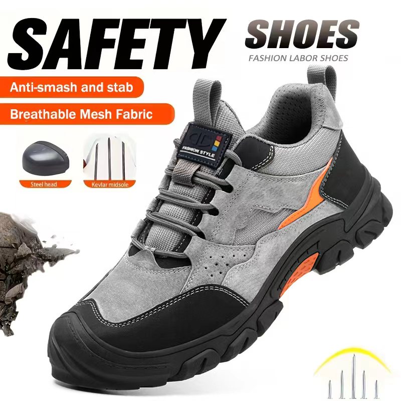 Leather Work Flats - Противоударные, непробиваемые функциональные защитные ботинки для