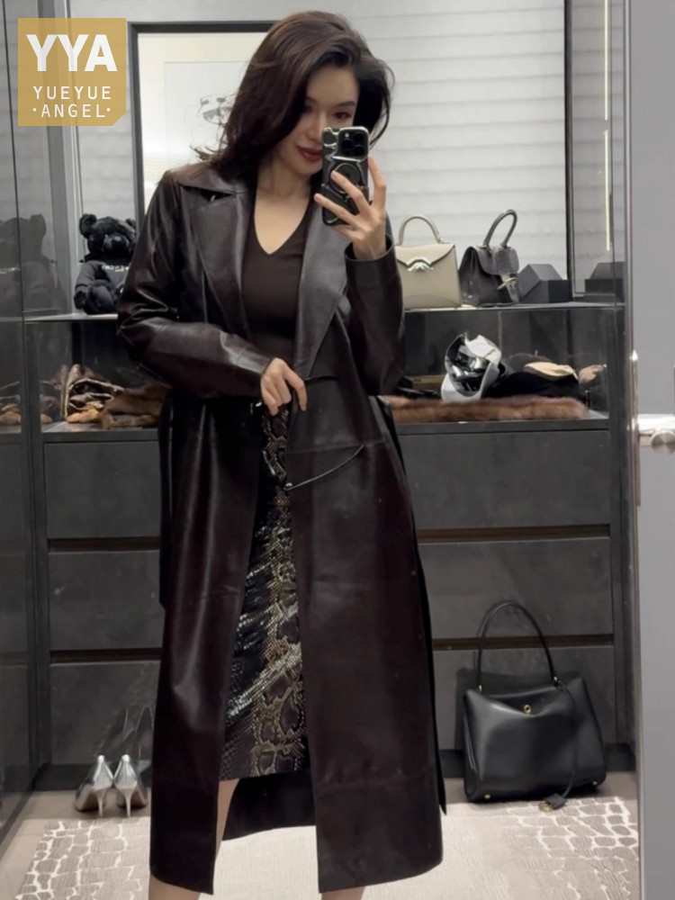 Leather Work Jacket Women'S - Итальянский дизайнерский офисный женский рабочий длинный