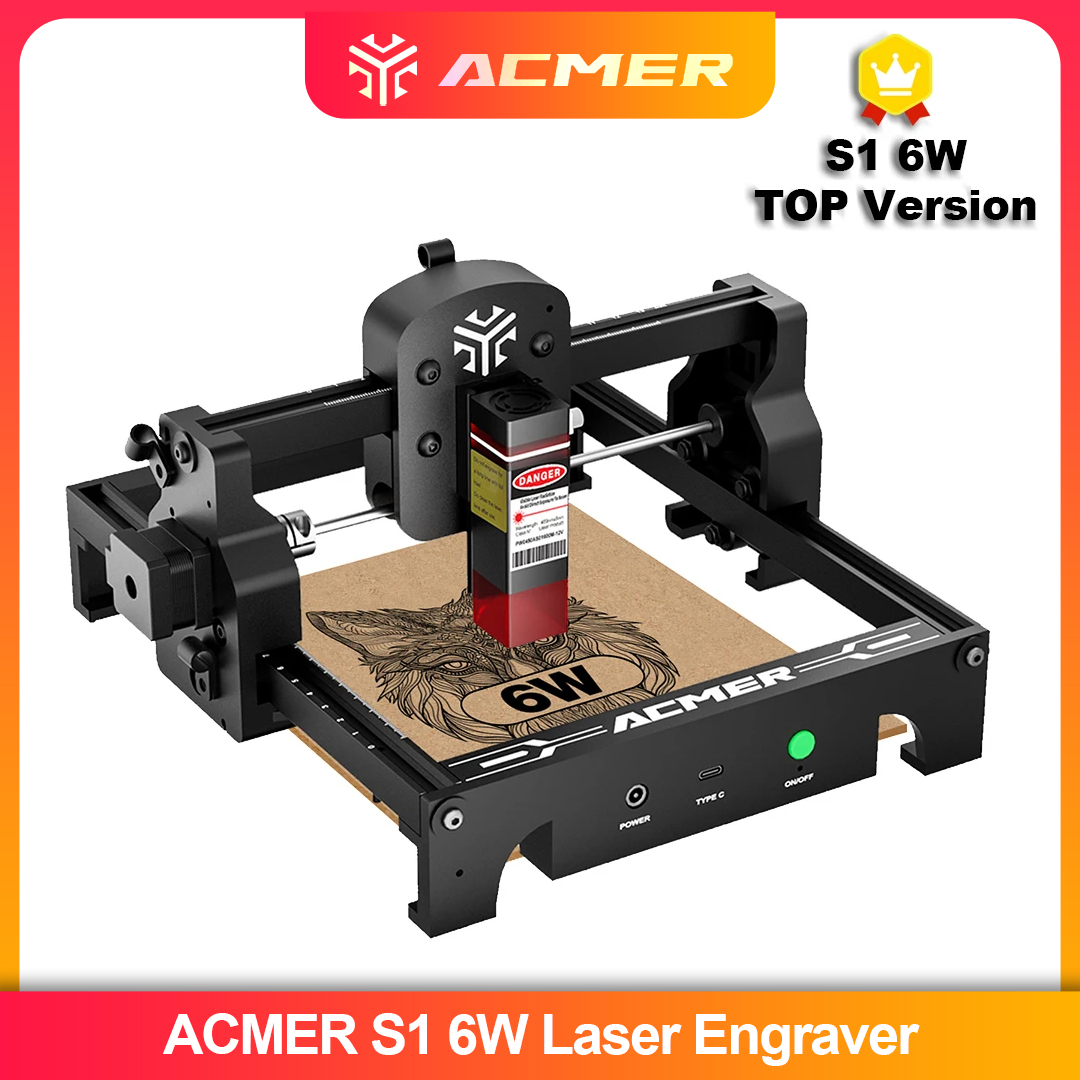 Leatherwork Machine - ACMER S1 2,5/3,5/6 Вт лазерный гравер