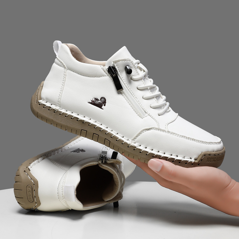 Leather Work Flats - Женские кроссовки, кожаная повседневная обувь ручной