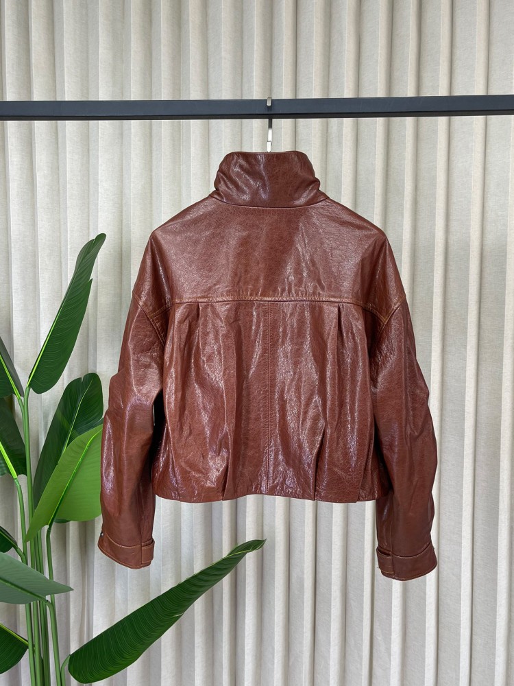 Модная женская свободная корот – обзор и цена Leather Work Jacket Women'S