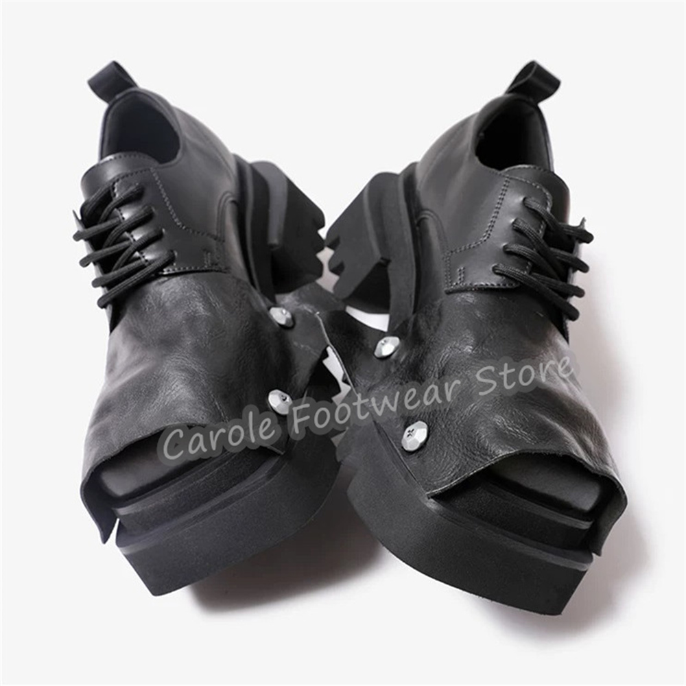 Мужские модные туфли дерби с к – обзор и цена Leatherwork Rivets