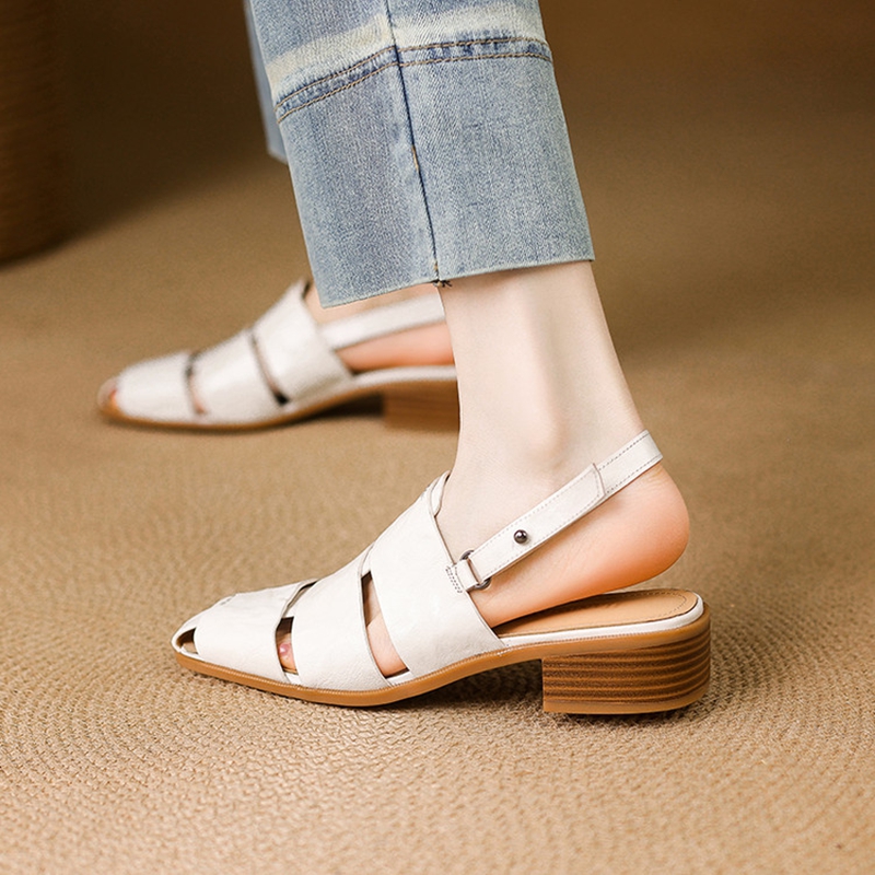НОВЫЕ летние женские сандалии, – обзор и цена Leather Work Heels