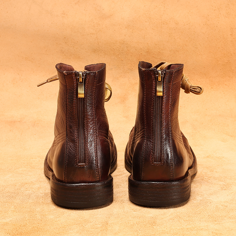 Мужские высокие ботинки из кон – обзор и цена Leather Work Flats