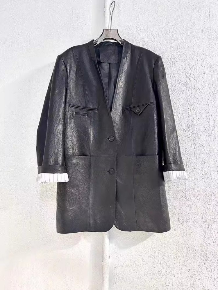 Винтажный офисный женский осен – обзор и цена Leather Work Jacket Women'S