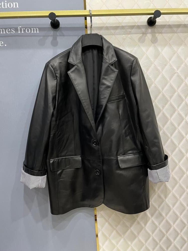 Женский пиджак из натуральной  – обзор и цена Leather Work Jacket Women'S