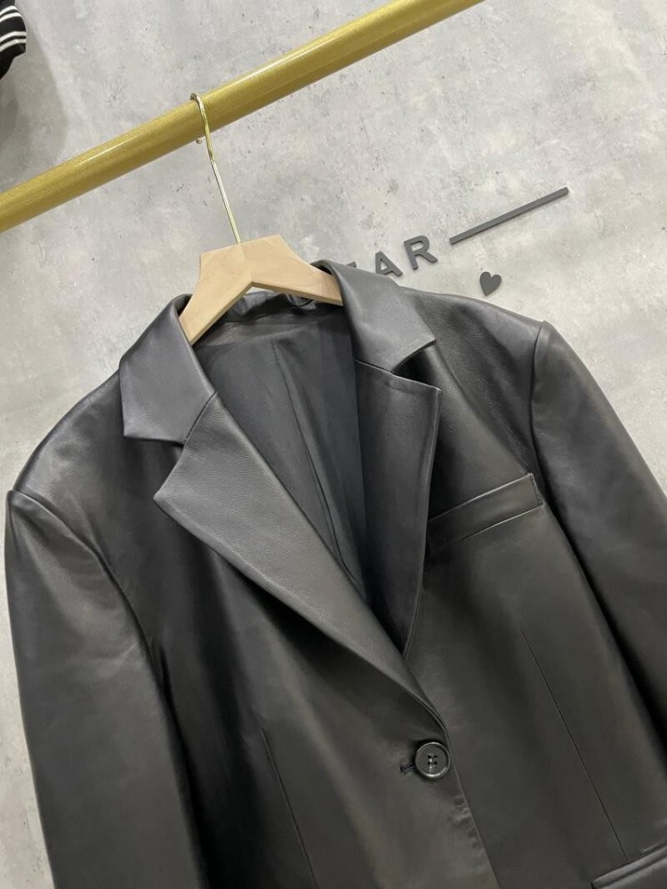 Женский пиджак из натуральной  – обзор и цена Leather Work Jacket Women'S