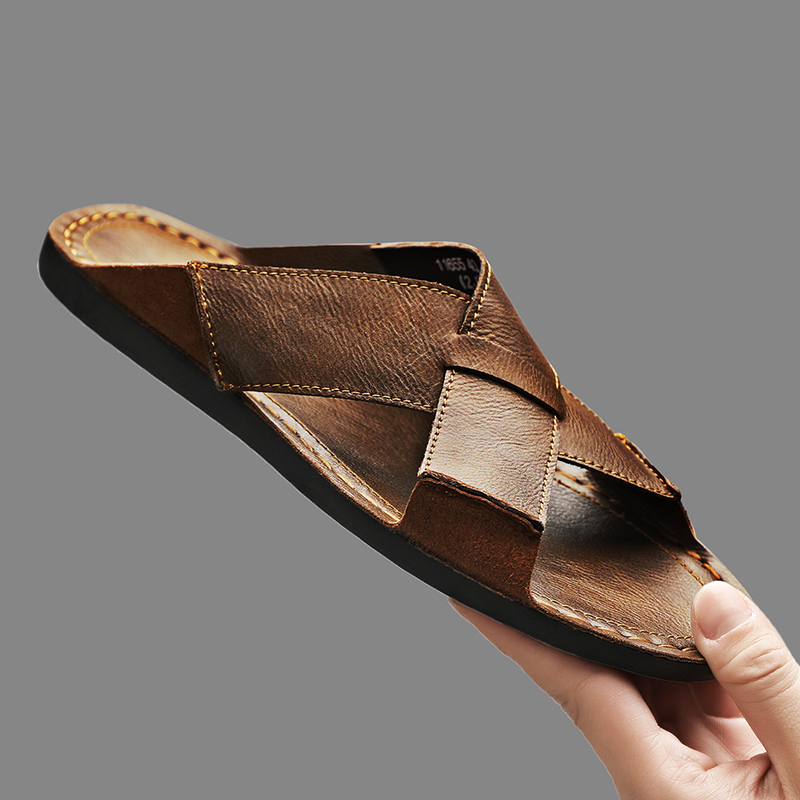 Модные мужские тапочки из нату – обзор и цена Leather Work Flats