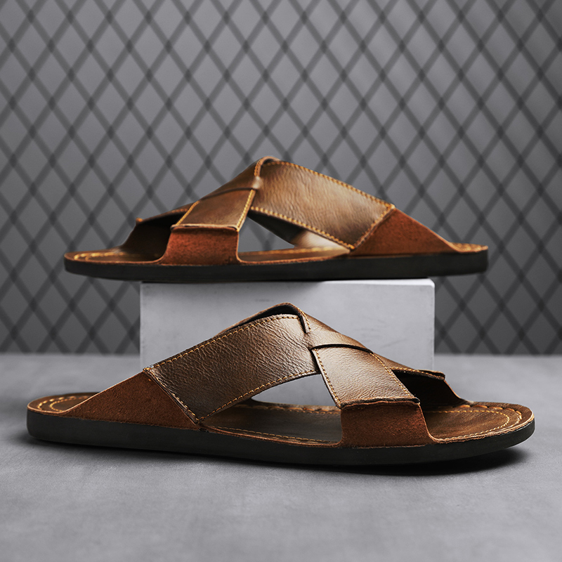Модные мужские тапочки из нату – обзор и цена Leather Work Flats