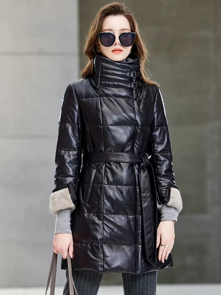 Элегантный женский норковый во – обзор и цена Leather Work Jacket Women'S