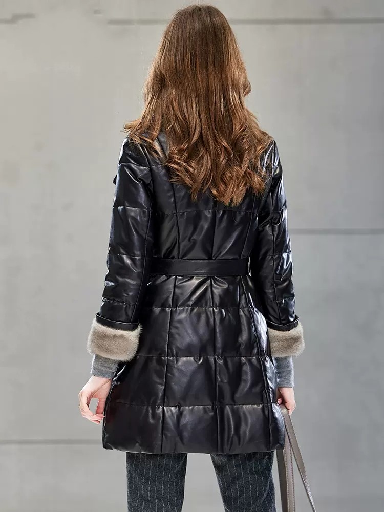 Элегантный женский норковый во – обзор и цена Leather Work Jacket Women'S