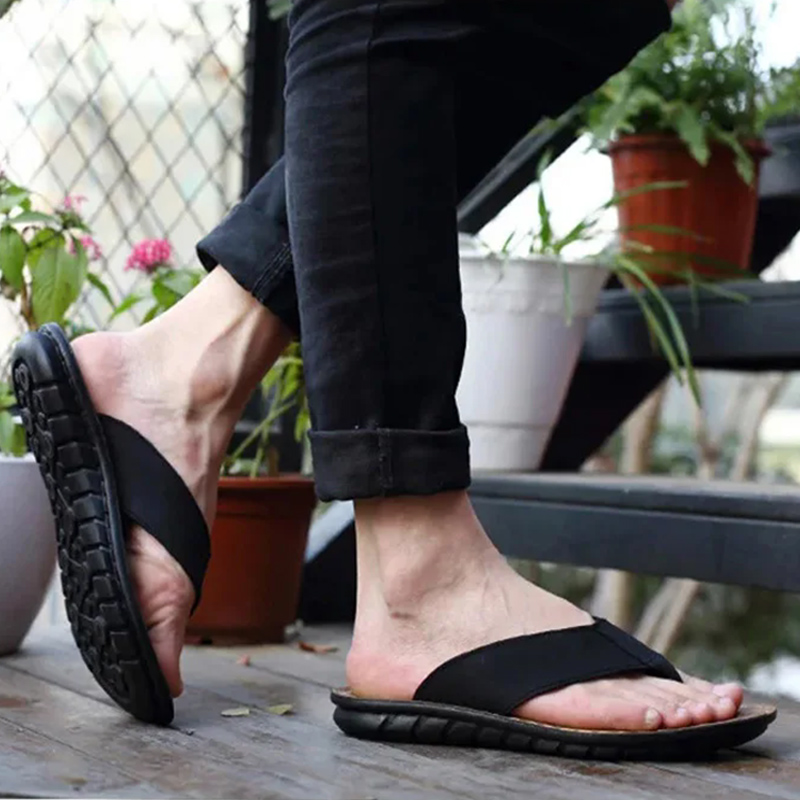 Летняя обувь, мужские тапочки, – обзор и цена Leather Work Flats
