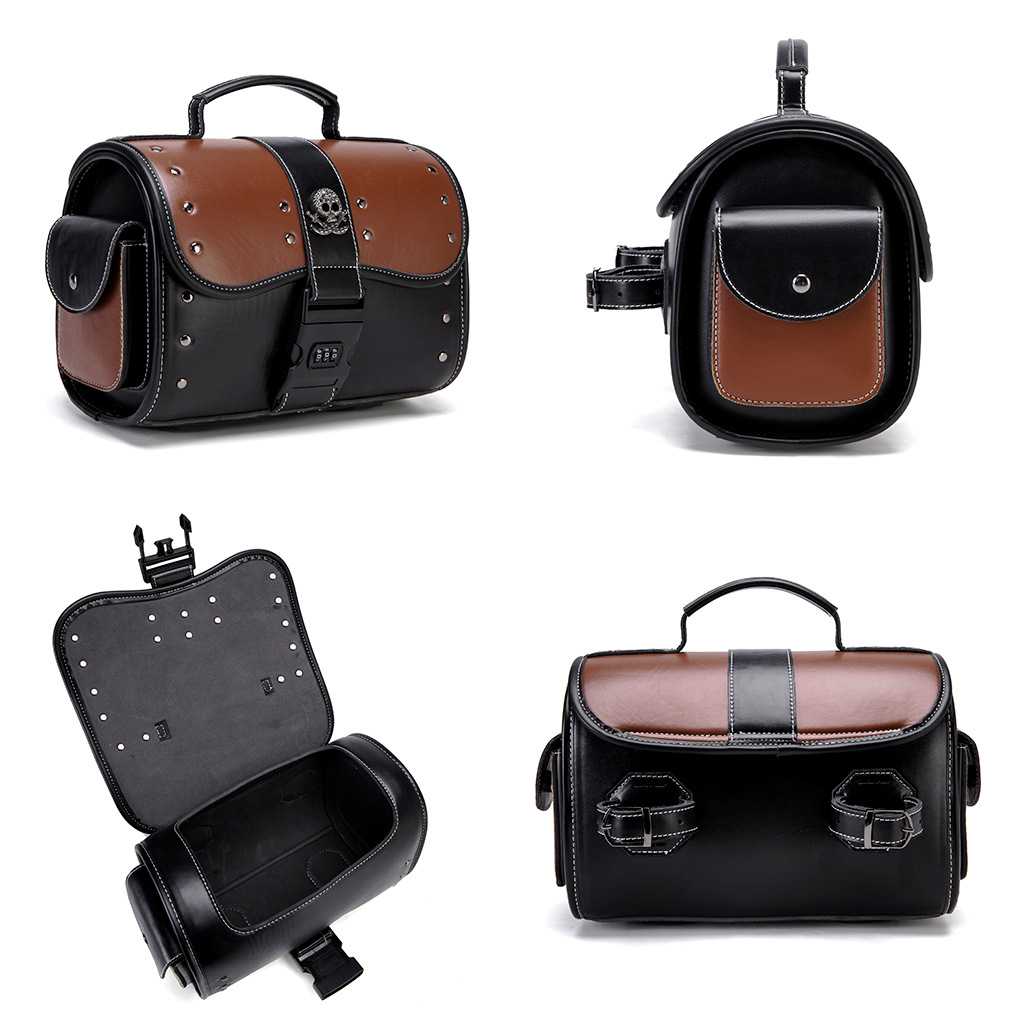 Винтажная мотоциклетная сумка- – обзор и цена Leatherwork Rivets