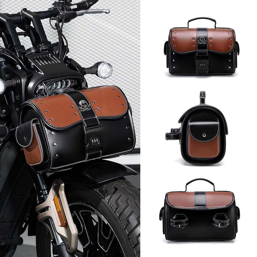 Винтажная мотоциклетная сумка- – обзор и цена Leatherwork Rivets