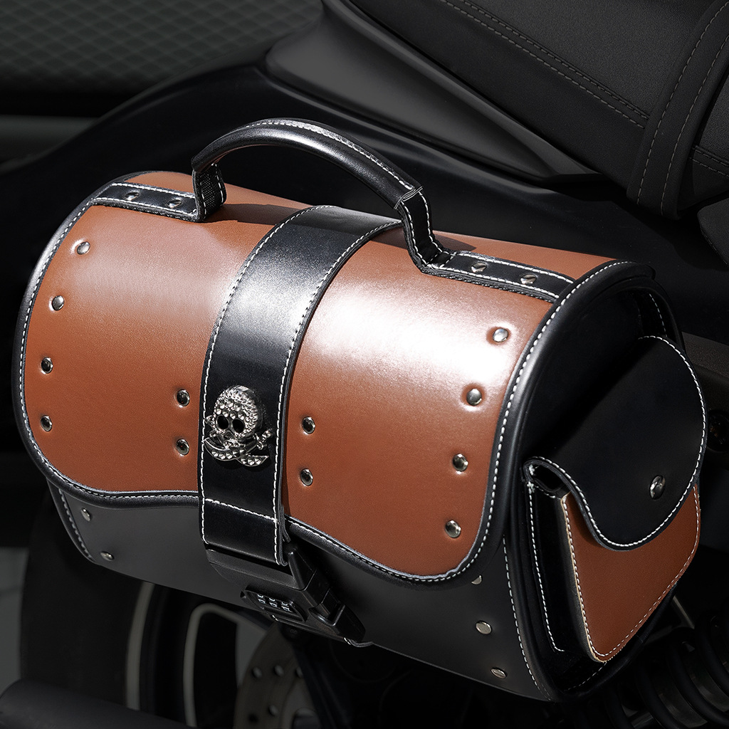 Винтажная мотоциклетная сумка- – обзор и цена Leatherwork Rivets