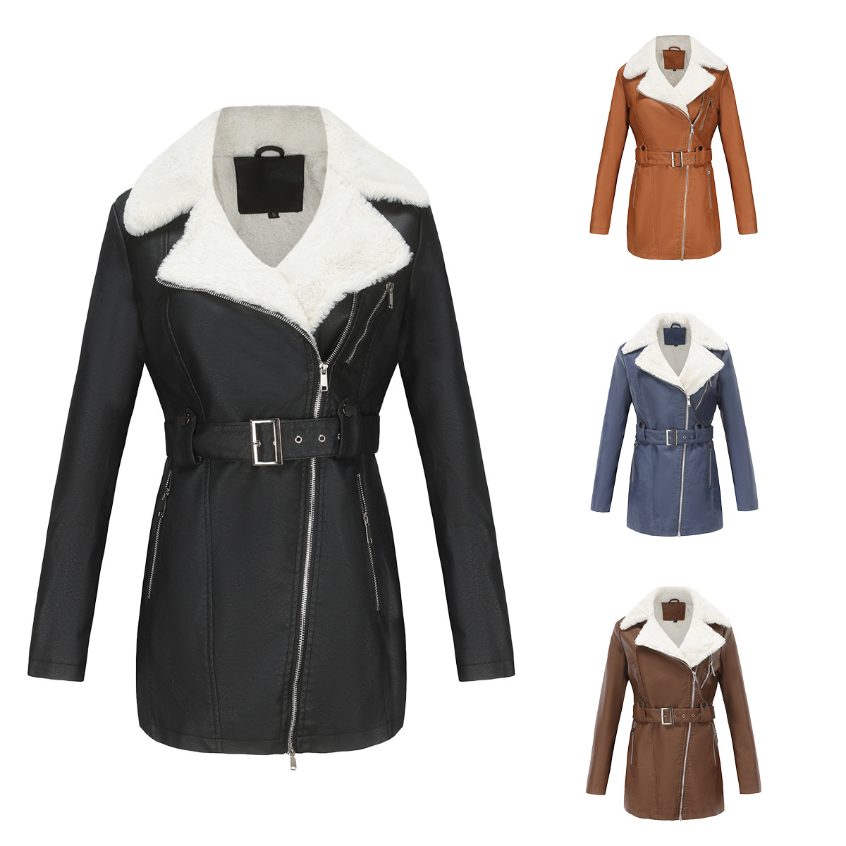 Пальто из искусственной кожи,  – обзор и цена Leather Work Jacket Women'S